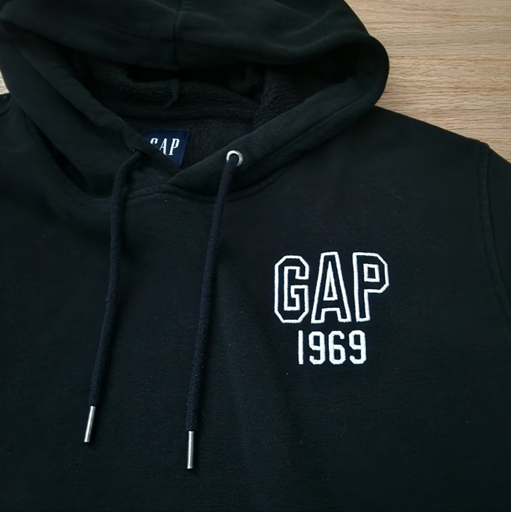 GAP 1969 Black Hoodie for Men Size Large